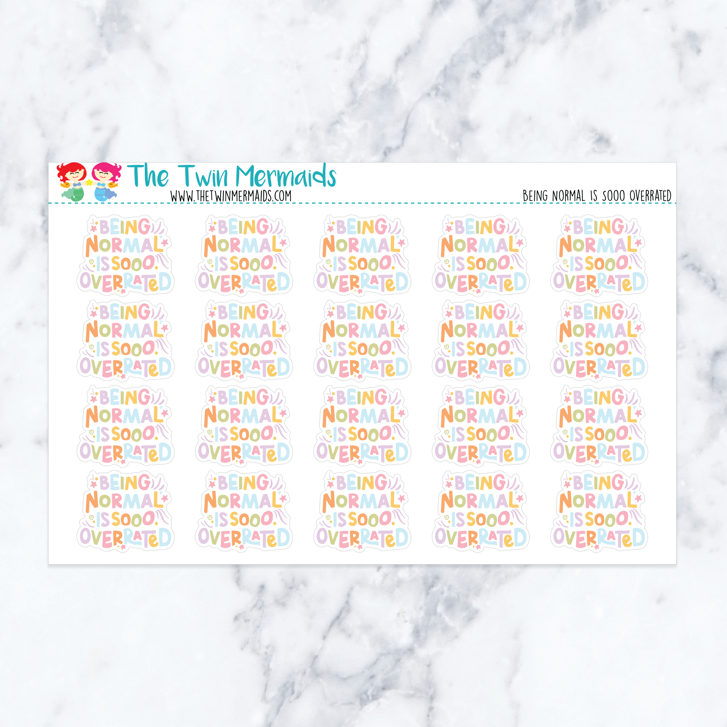 Being Normal Is Sooo Overrated Planner Stickers