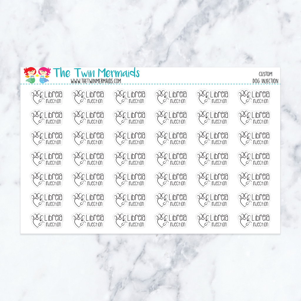 CUSTOM for Kristina - Dog Injection Planner Stickers