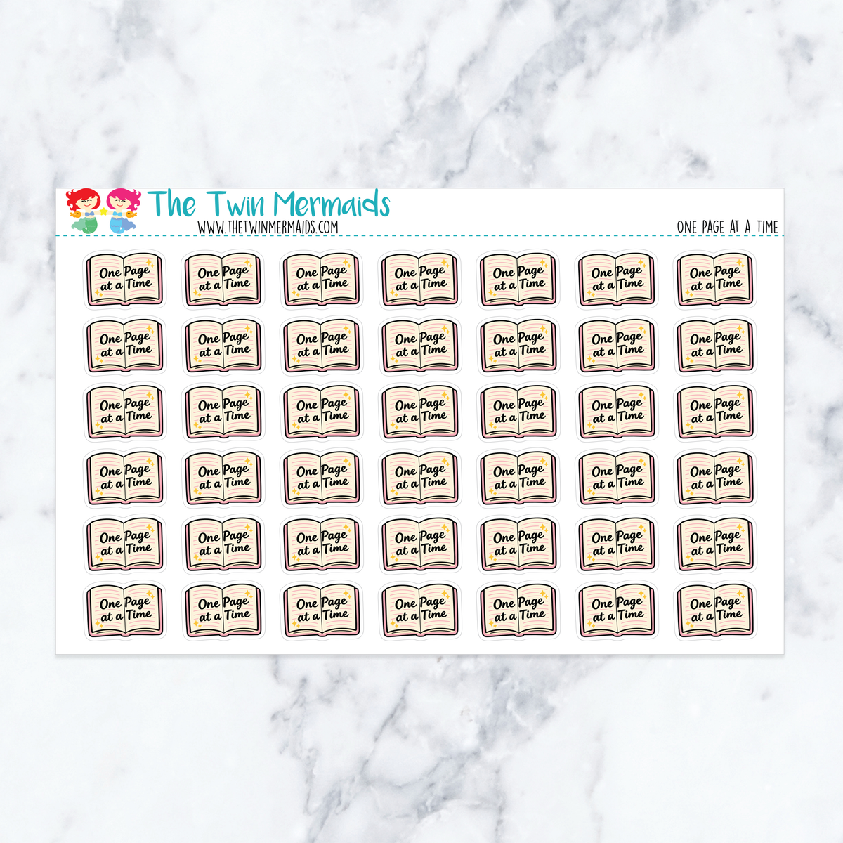 One Page at a Time Planner Stickers