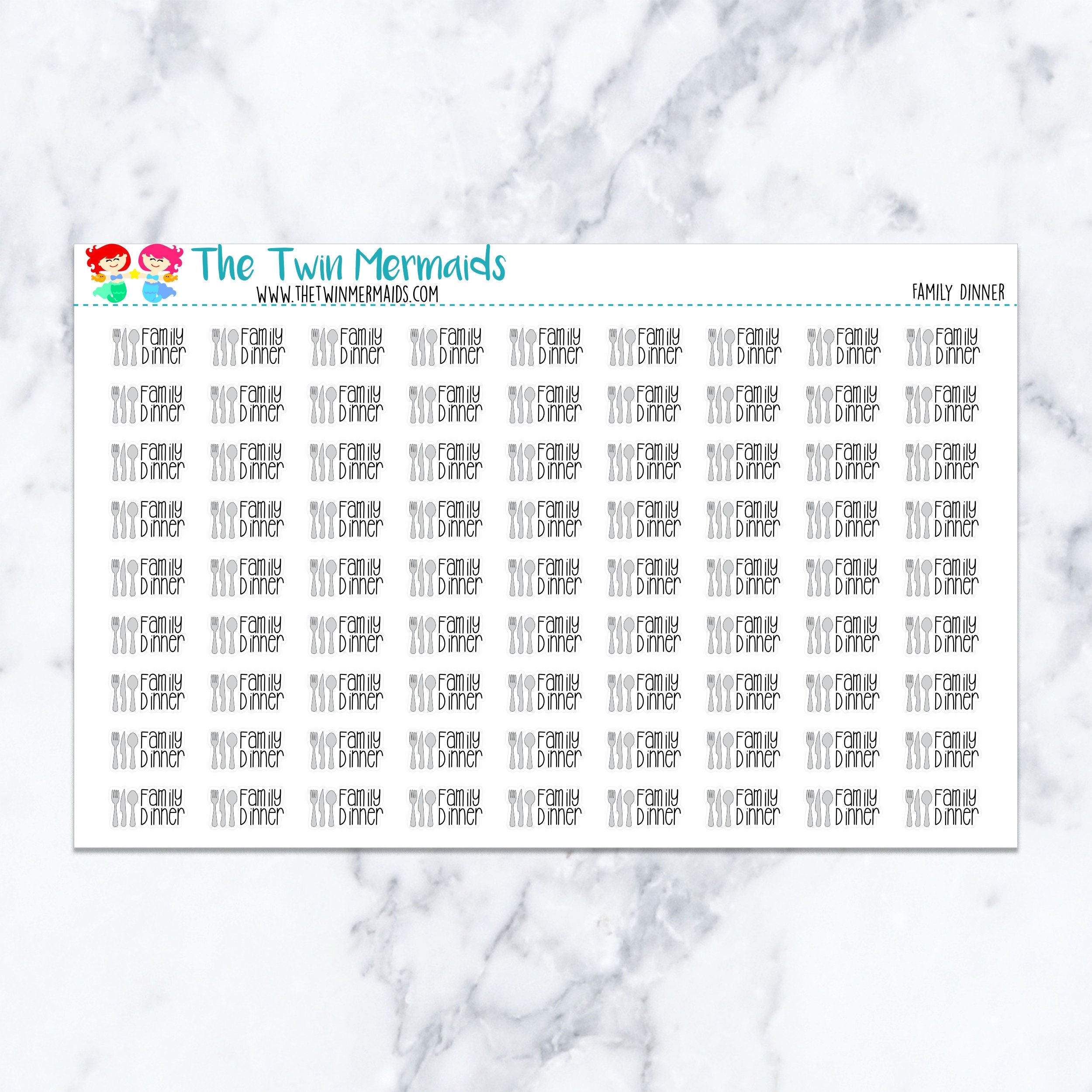 Family Dinner Planner Stickers