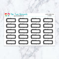 Scalloped Quarter Boxes in Neutral Planner Stickers