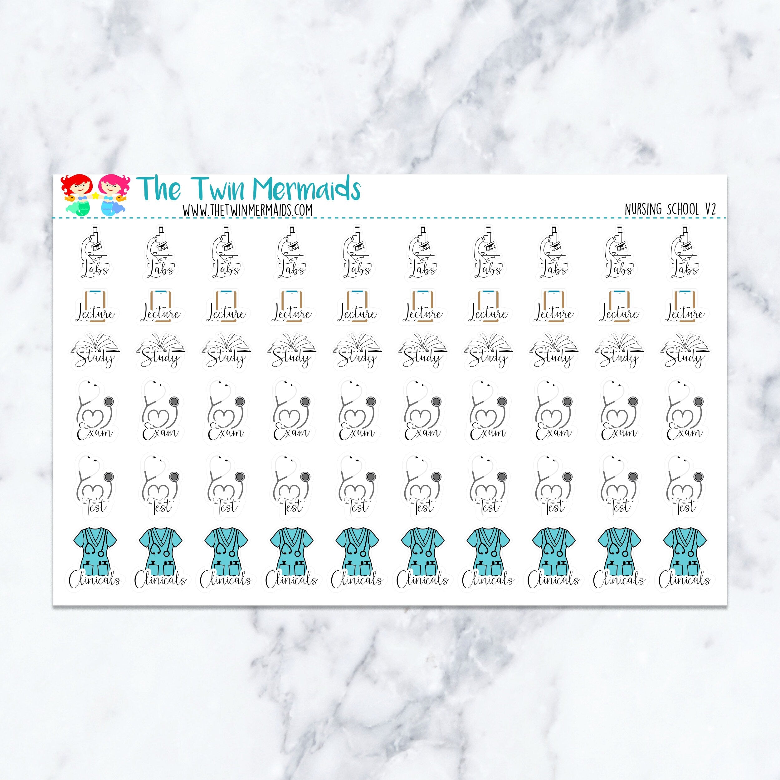 Nursing School V2 Planner Stickers