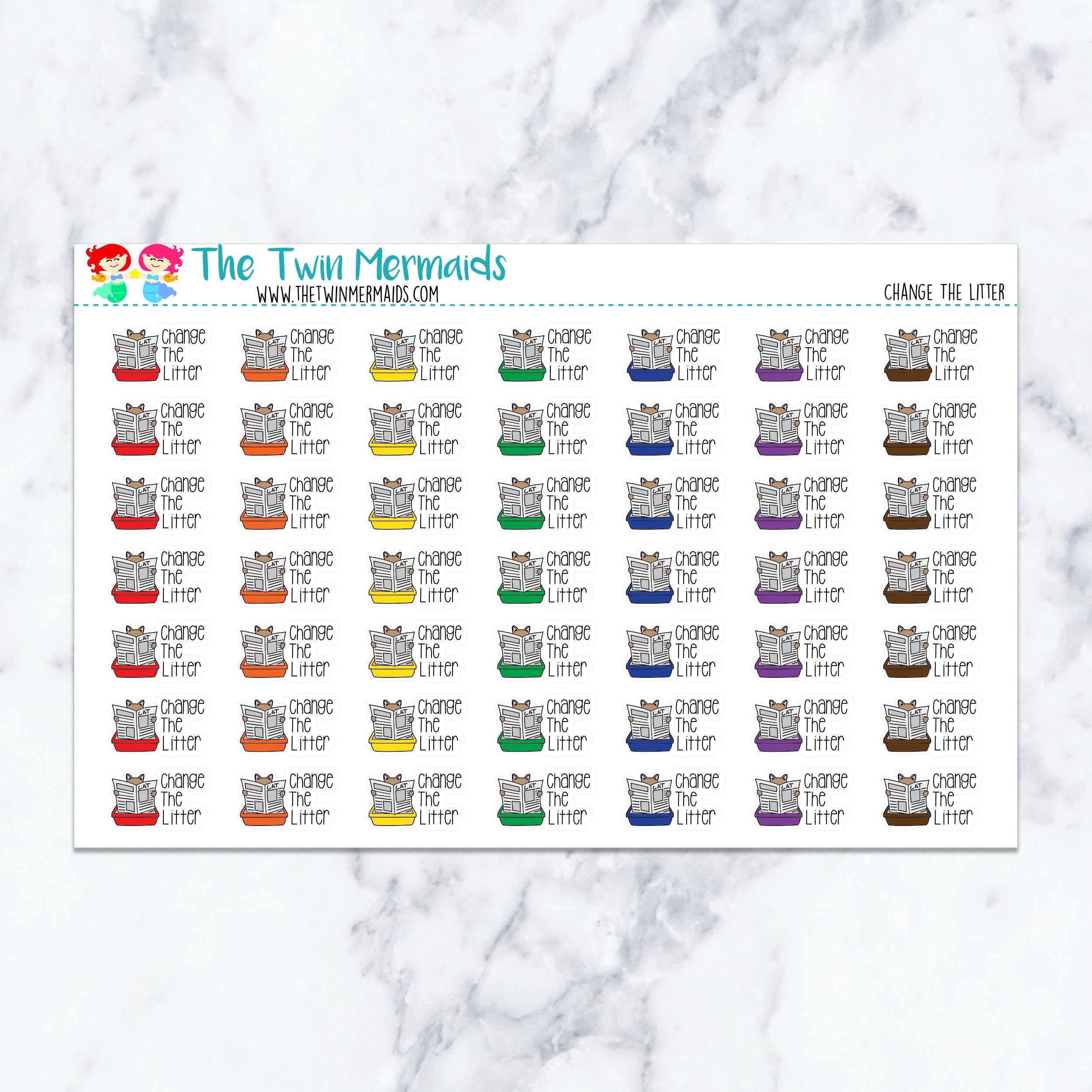 Change the Litter Planner Stickers