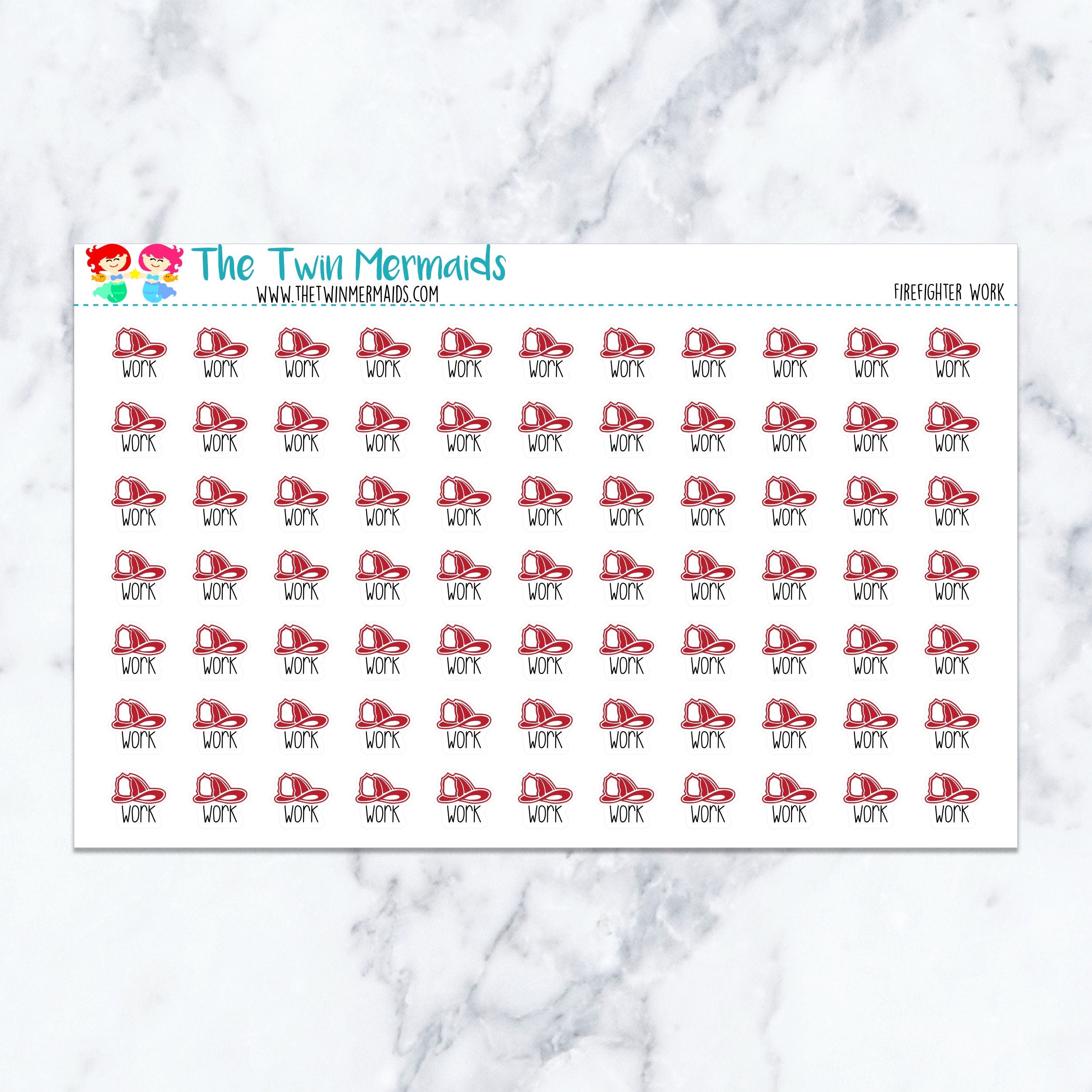 Firefighter Work Planner Stickers