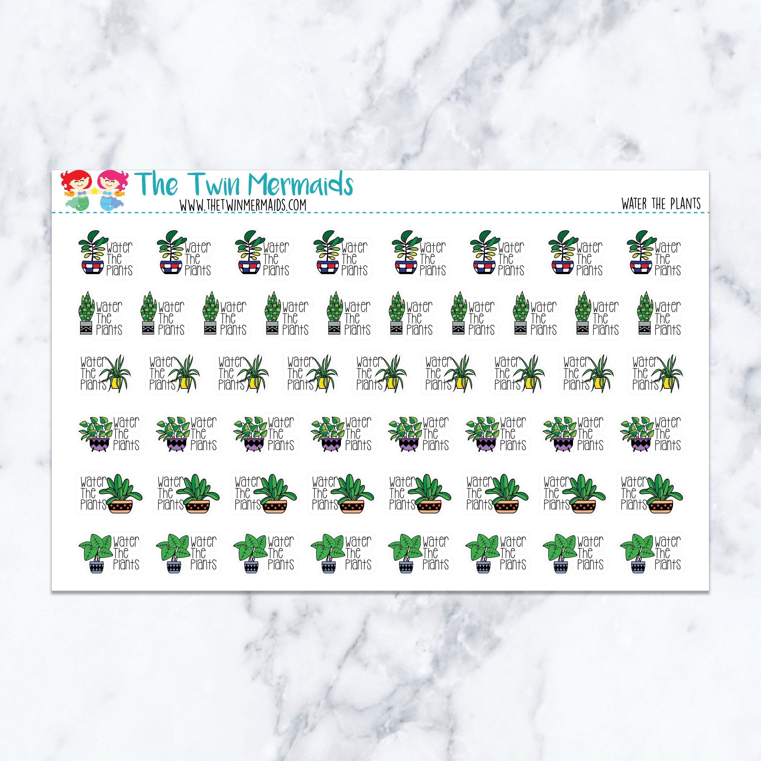 Water the Plants Planner Stickers