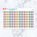 Coffee Cup planner stickers. Kiss-cut sticker sheet for planners, bullet journals, and scrapbooking.