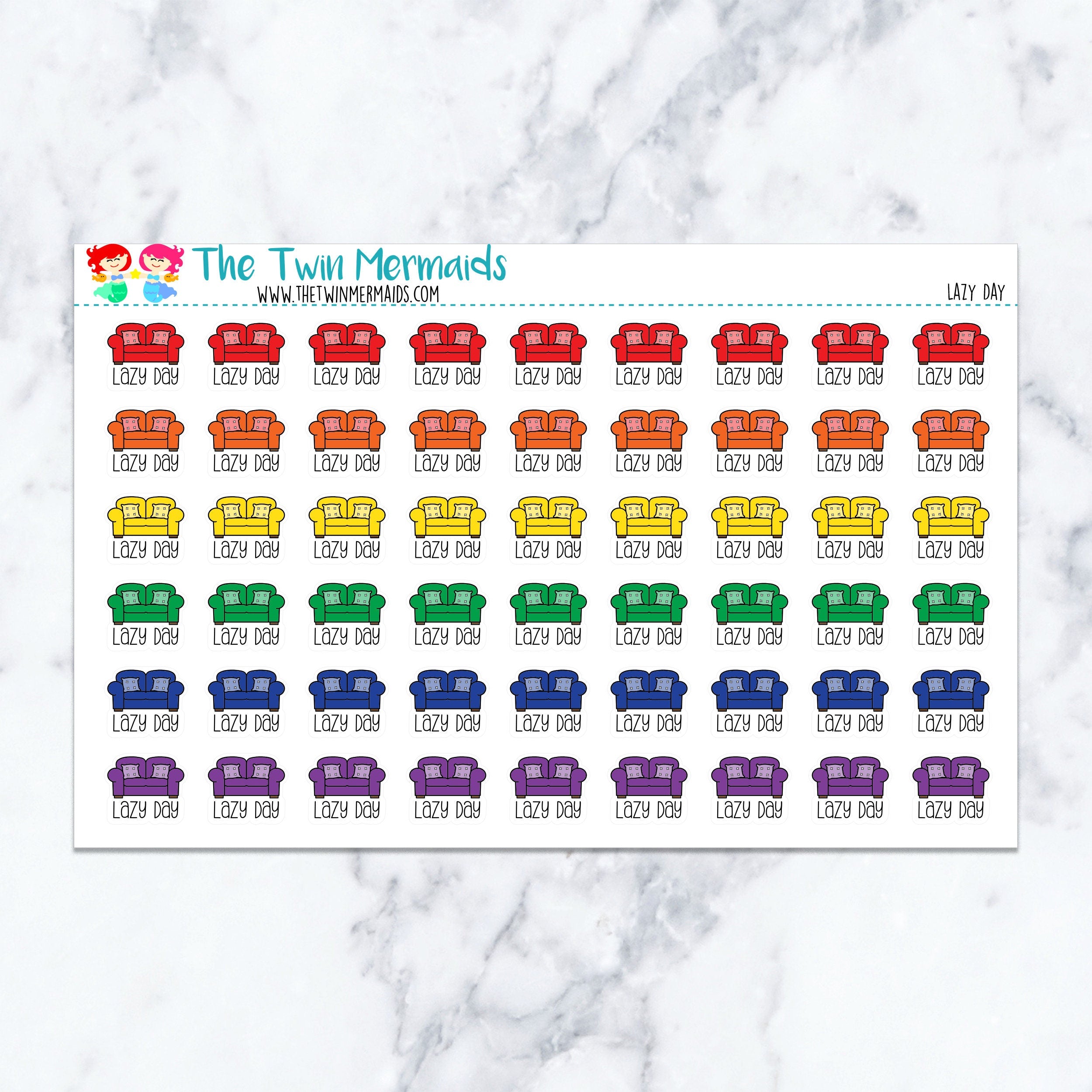 Lazy Day Planner Stickers