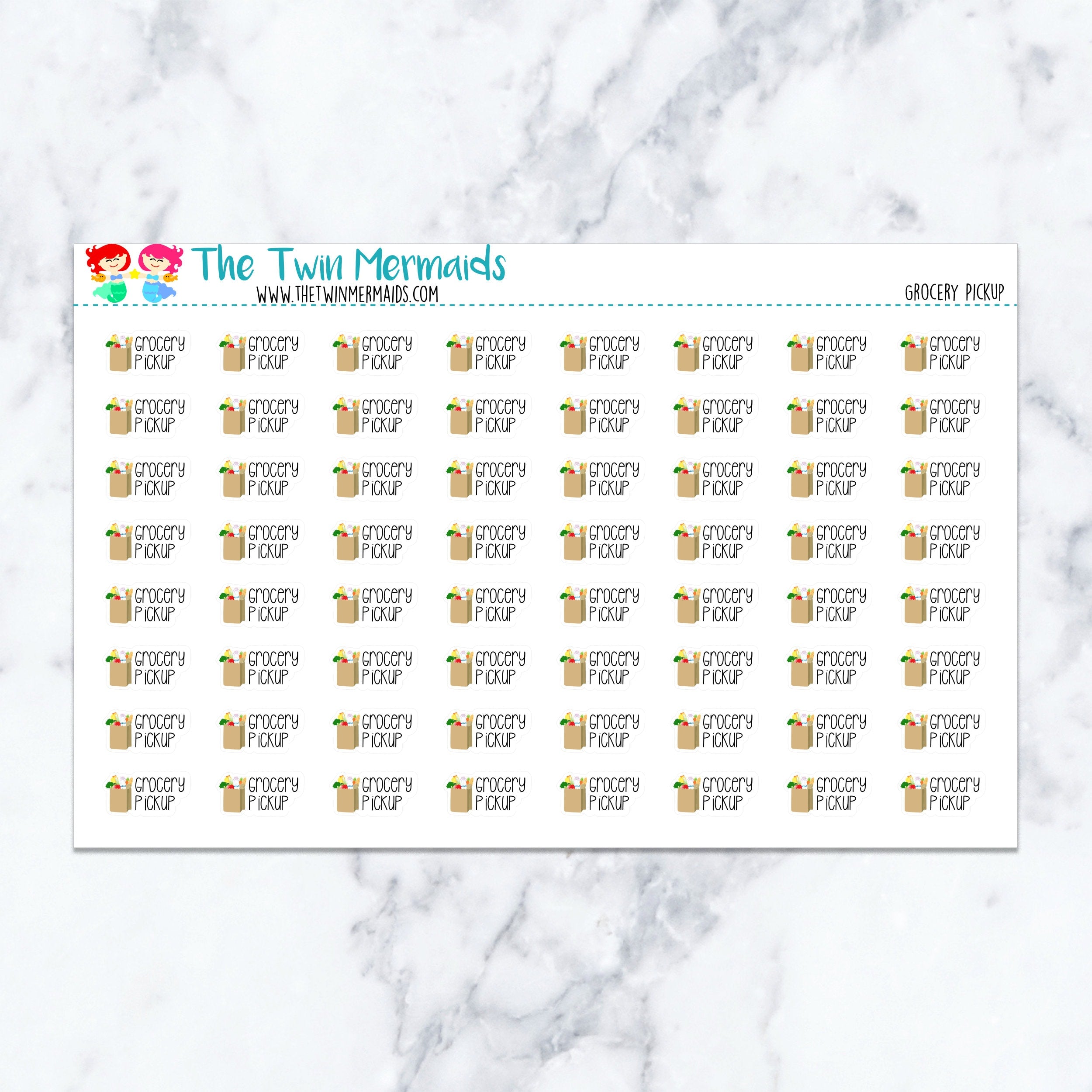 Grocery Pickup Planner Stickers