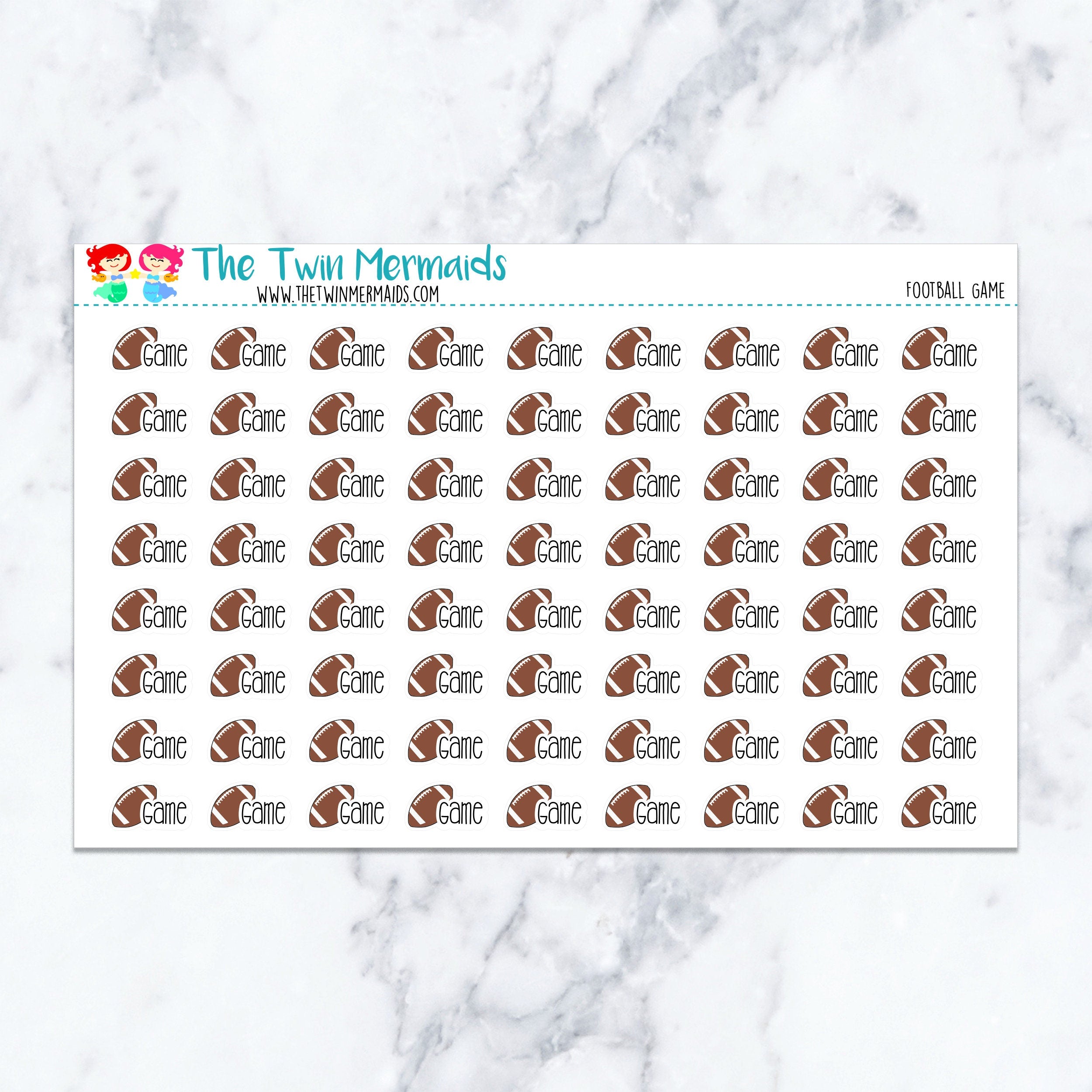 Football Game Planner Stickers