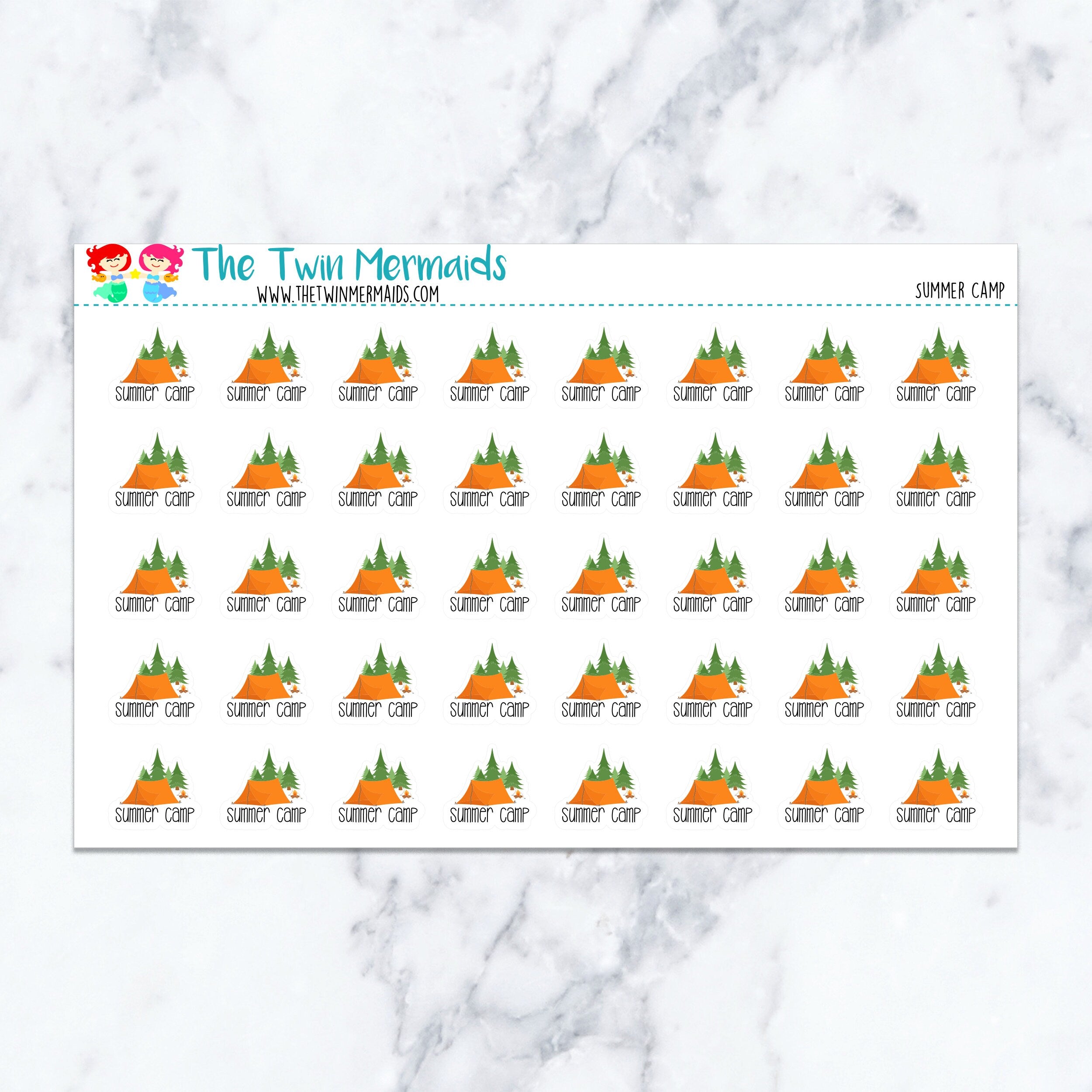 Summer Camp Planner Stickers