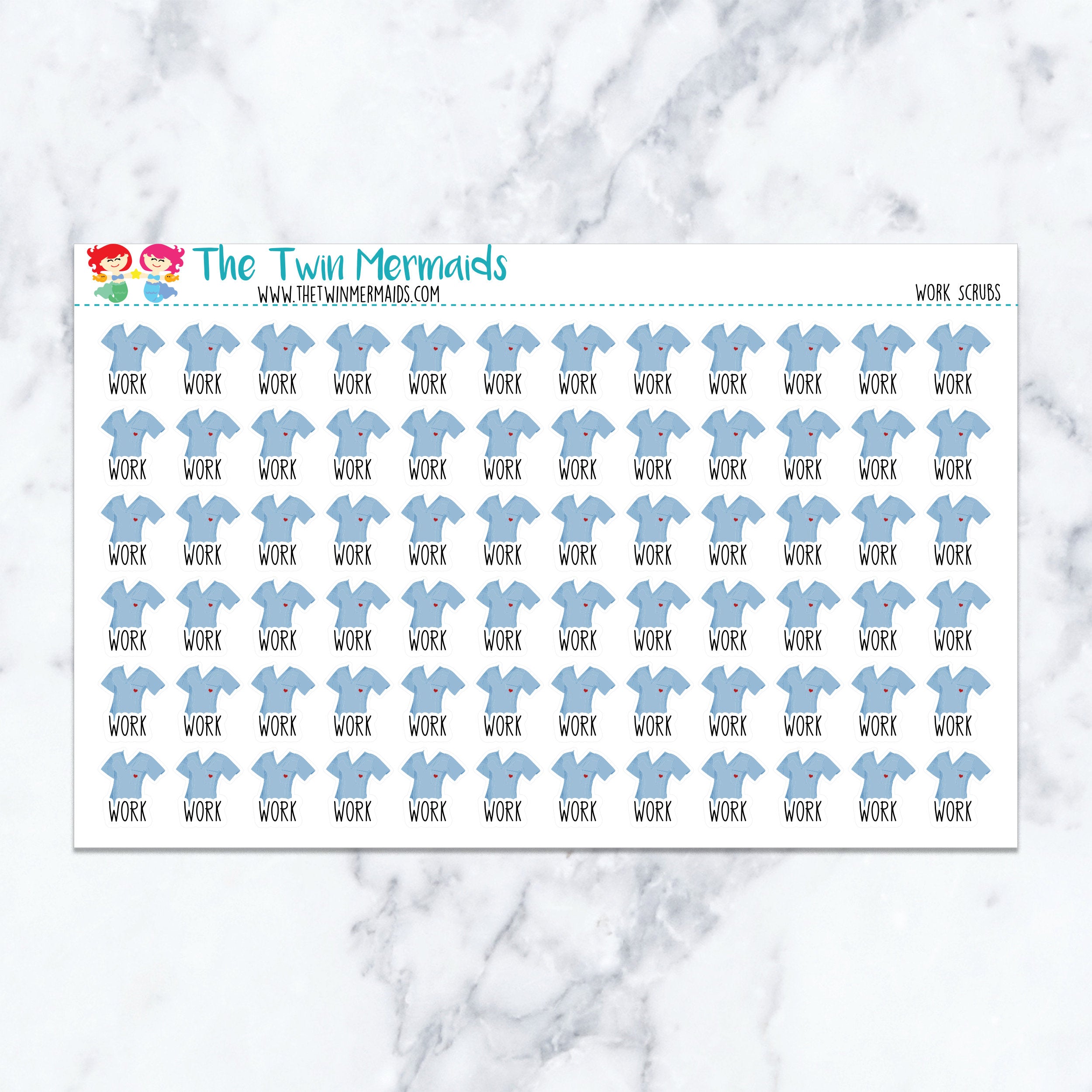 Work Scrubs Planner Stickers