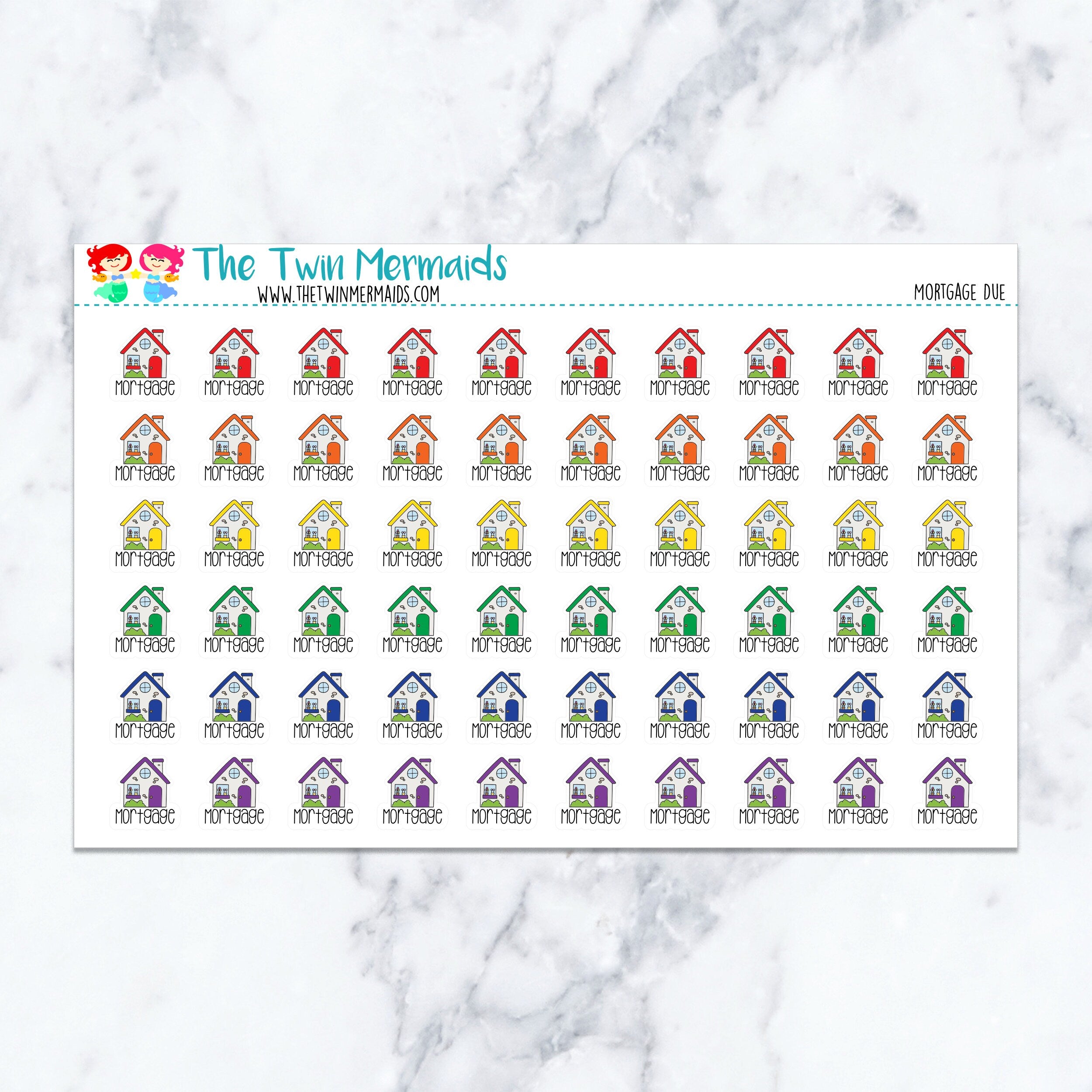 Mortgage Due Planner Stickers