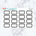 Scalloped Half Boxes in Neutral Planner Stickers