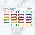 Scalloped Quarter Boxes in Spectrum Planner Stickers