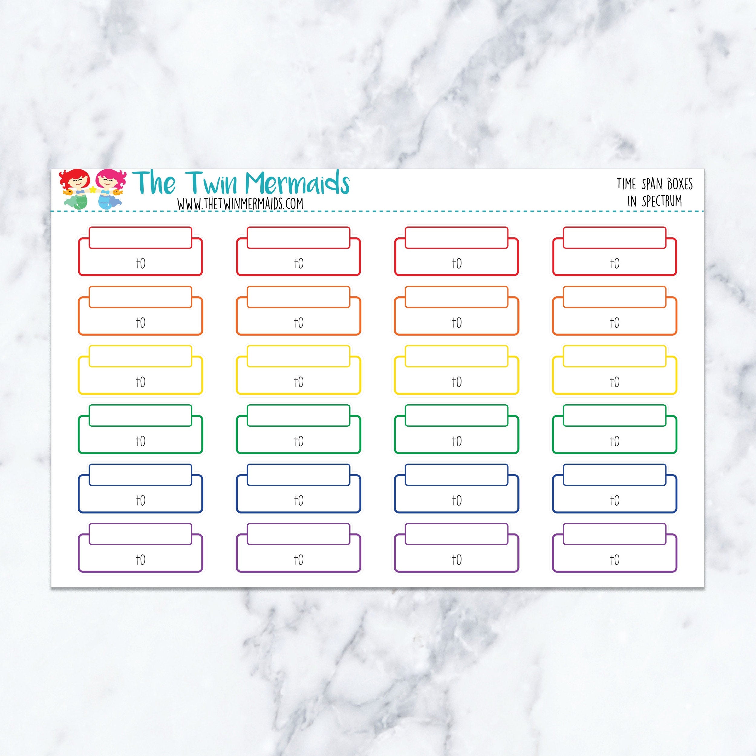 Time Span Boxes in Spectrum Planner Stickers
