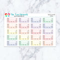 Mini Bill Due Boxes in Pastel Planner Stickers