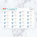 Work Scrubs Schedule in Pastel Planner Stickers