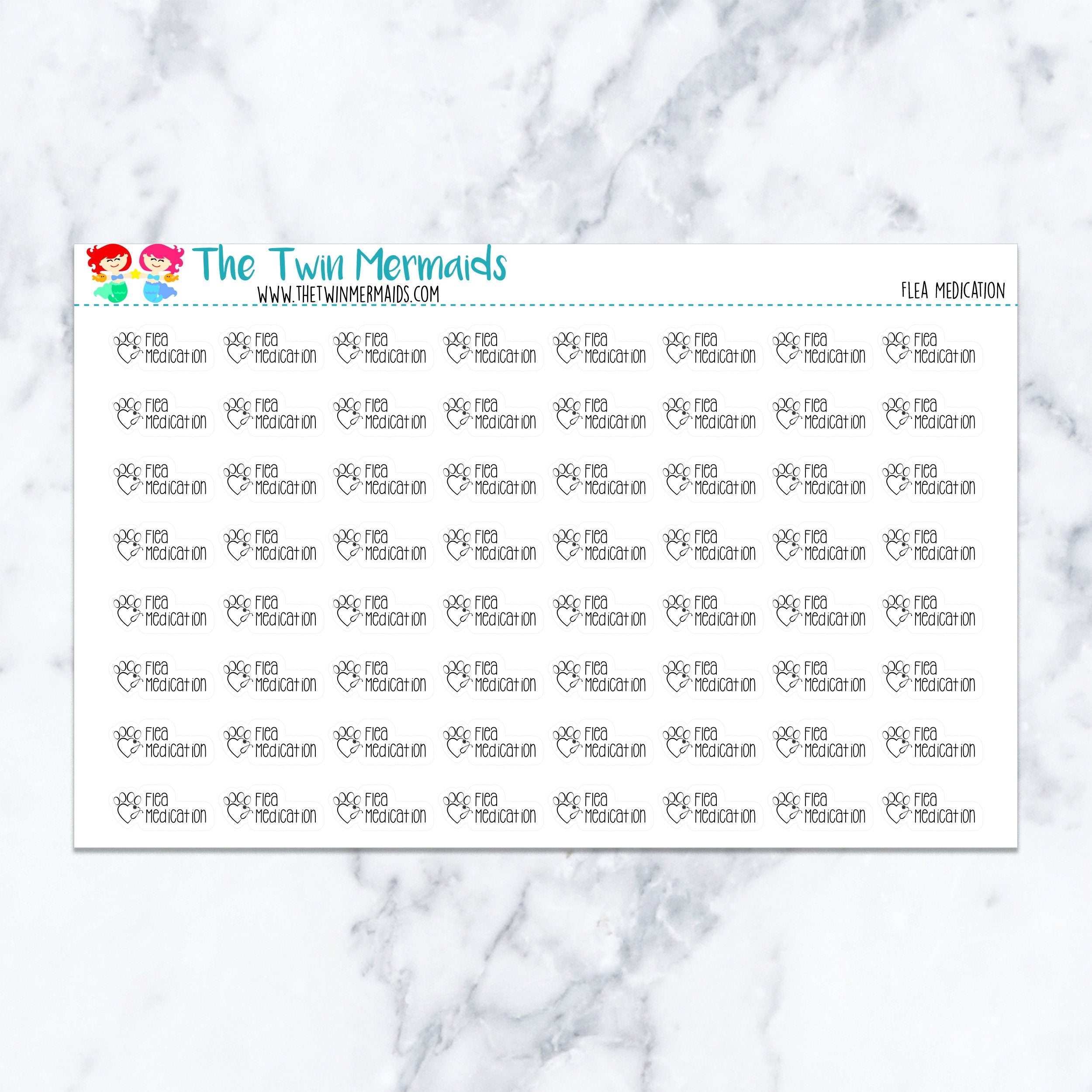 Flea Medication Planner Stickers