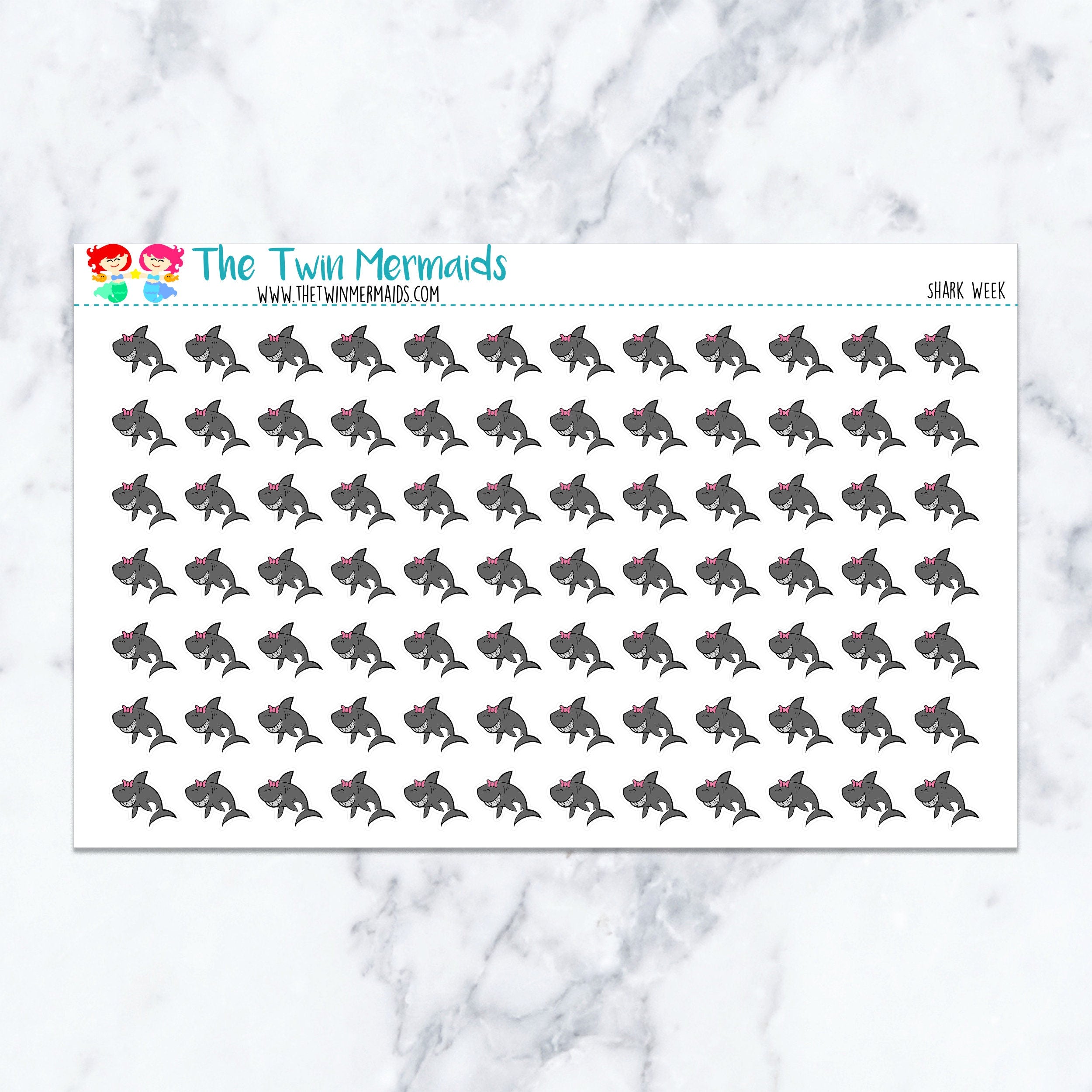 Shark Week Planner Stickers