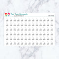 Work Hemostats planner stickers. Kiss-cut sticker sheet for planners, bullet journals, and scrapbooking.