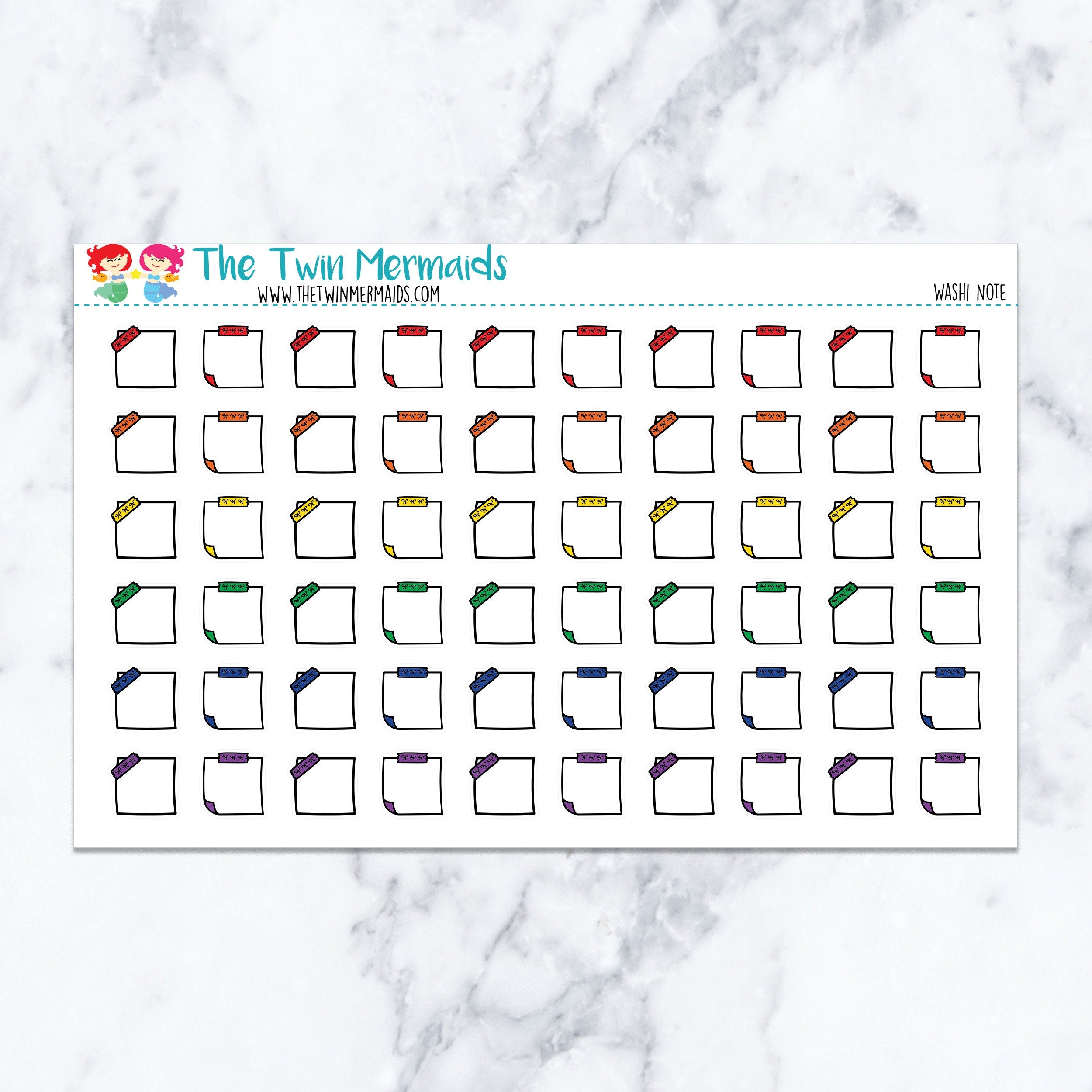 Washi Note Planner Stickers