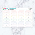 Time Span Boxes in Pastel Planner Stickers