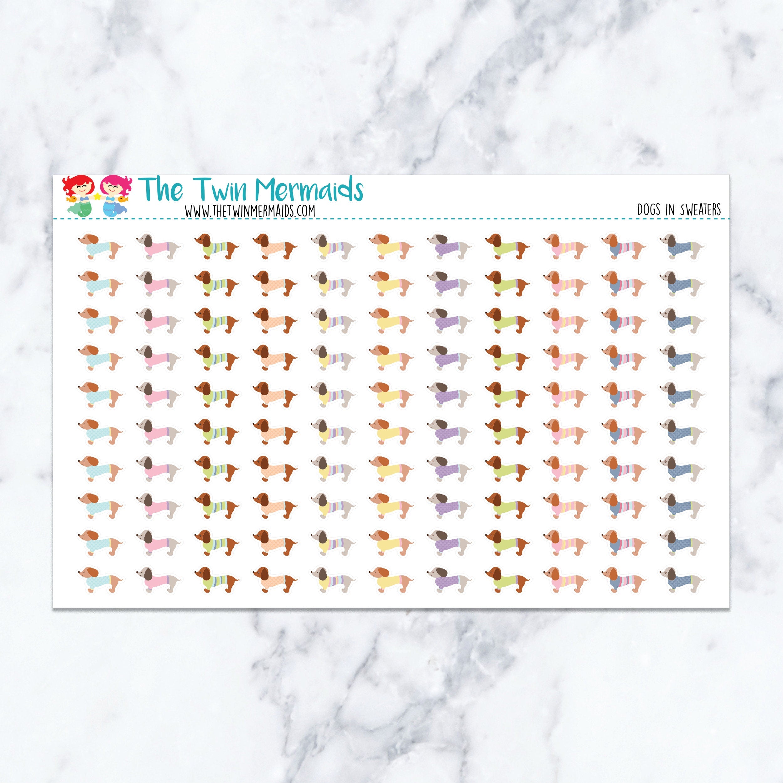 Dogs in Sweaters Planner Stickers