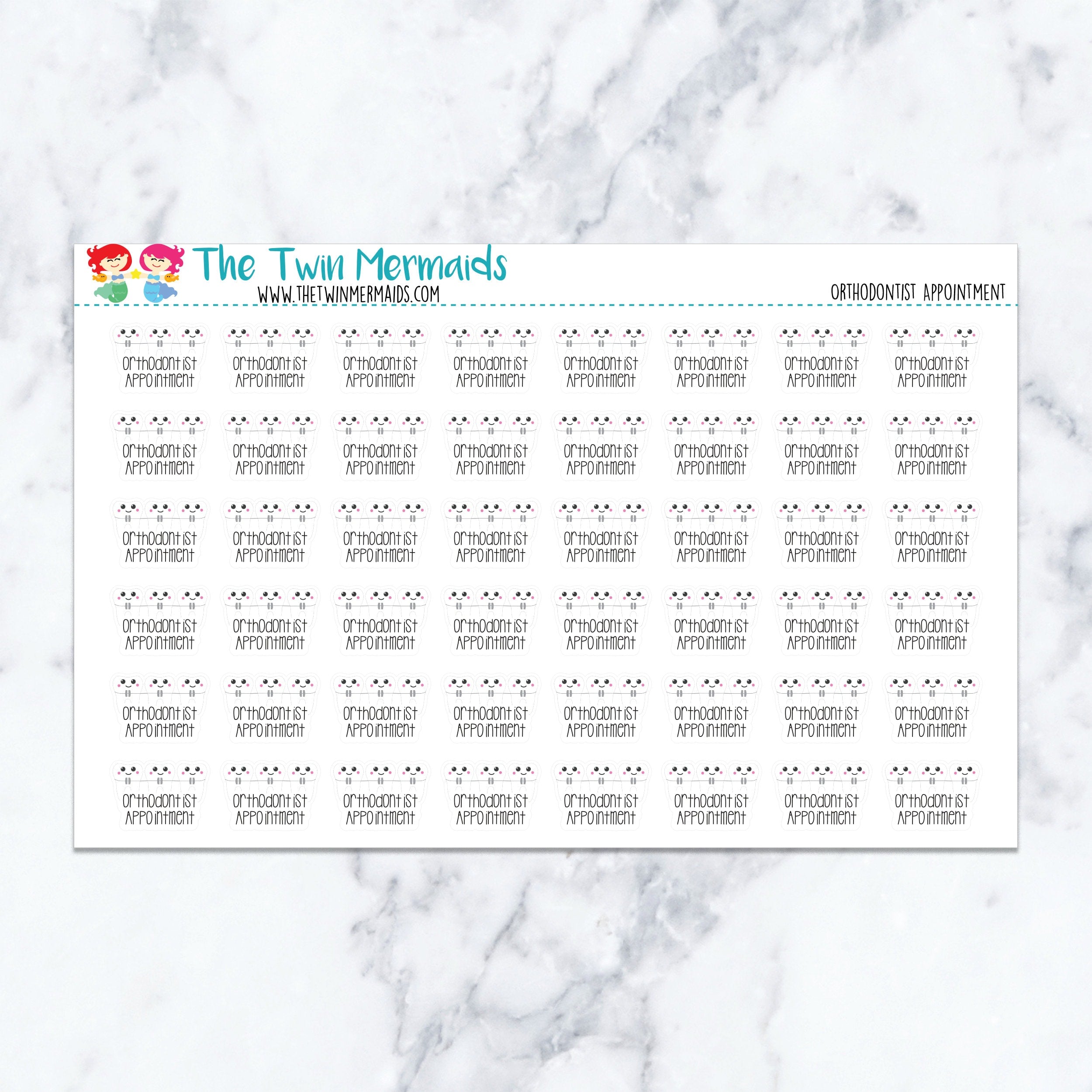 Orthodontist Appointment Planner Stickers