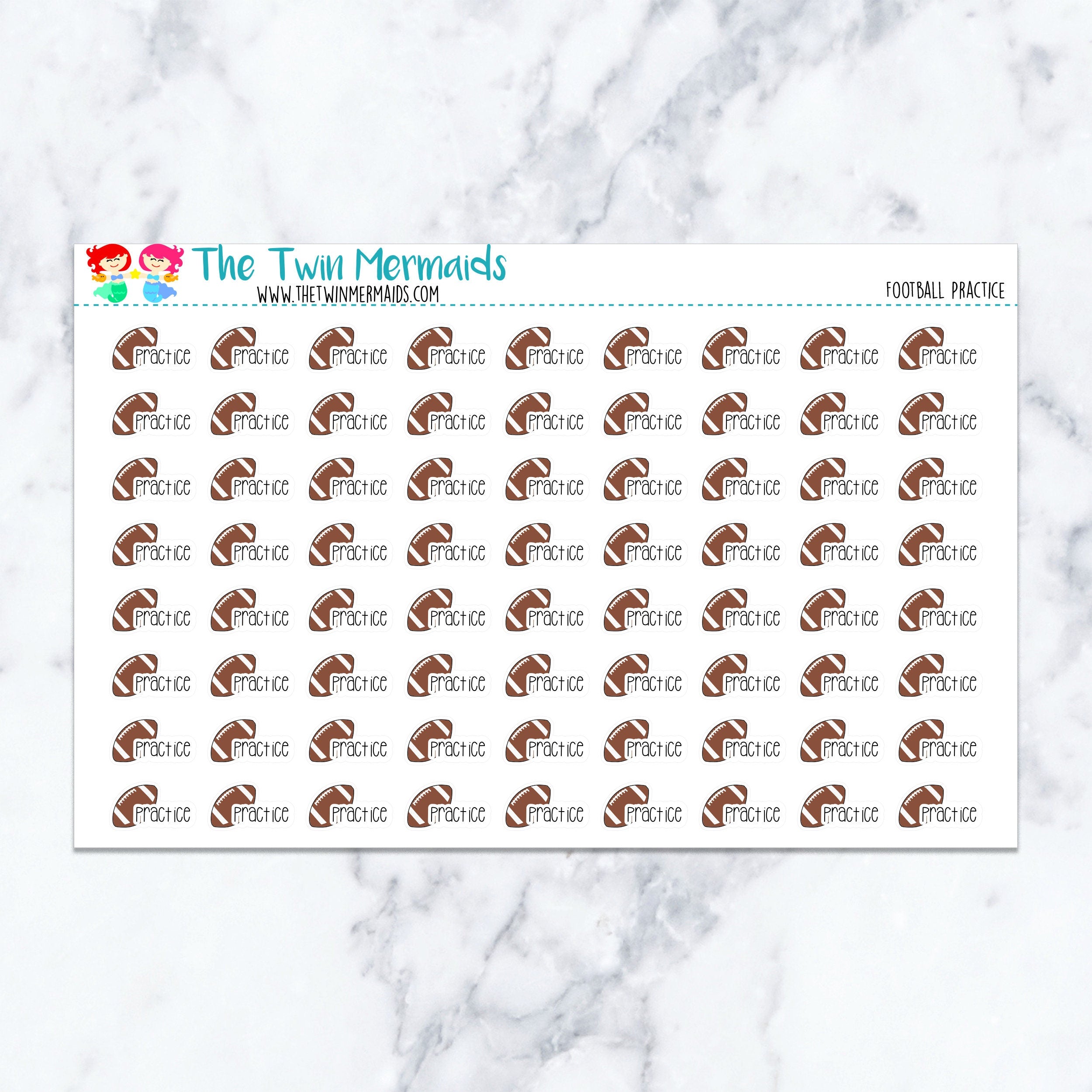 Football Practice Planner Stickers