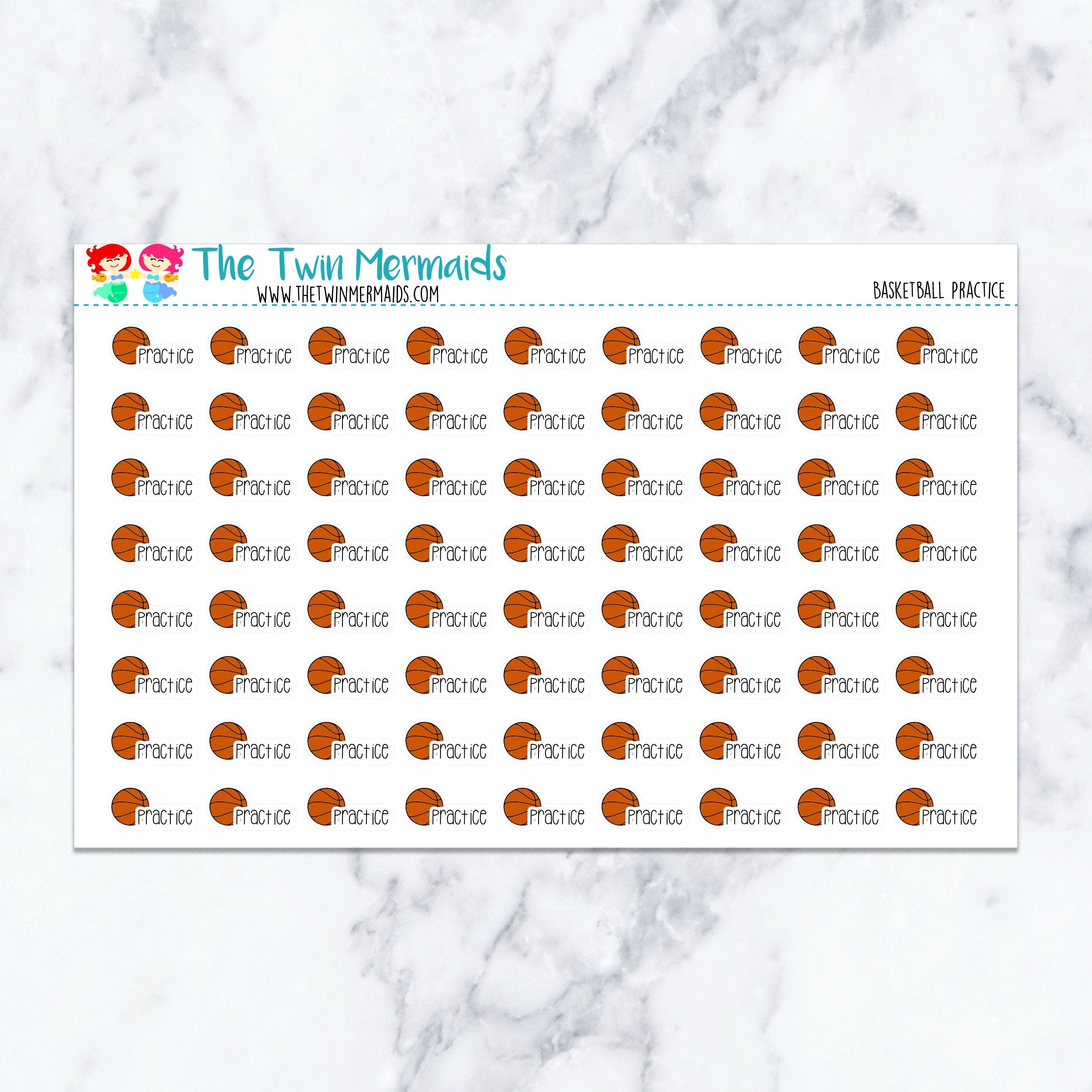 Basketball Practice Planner Stickers