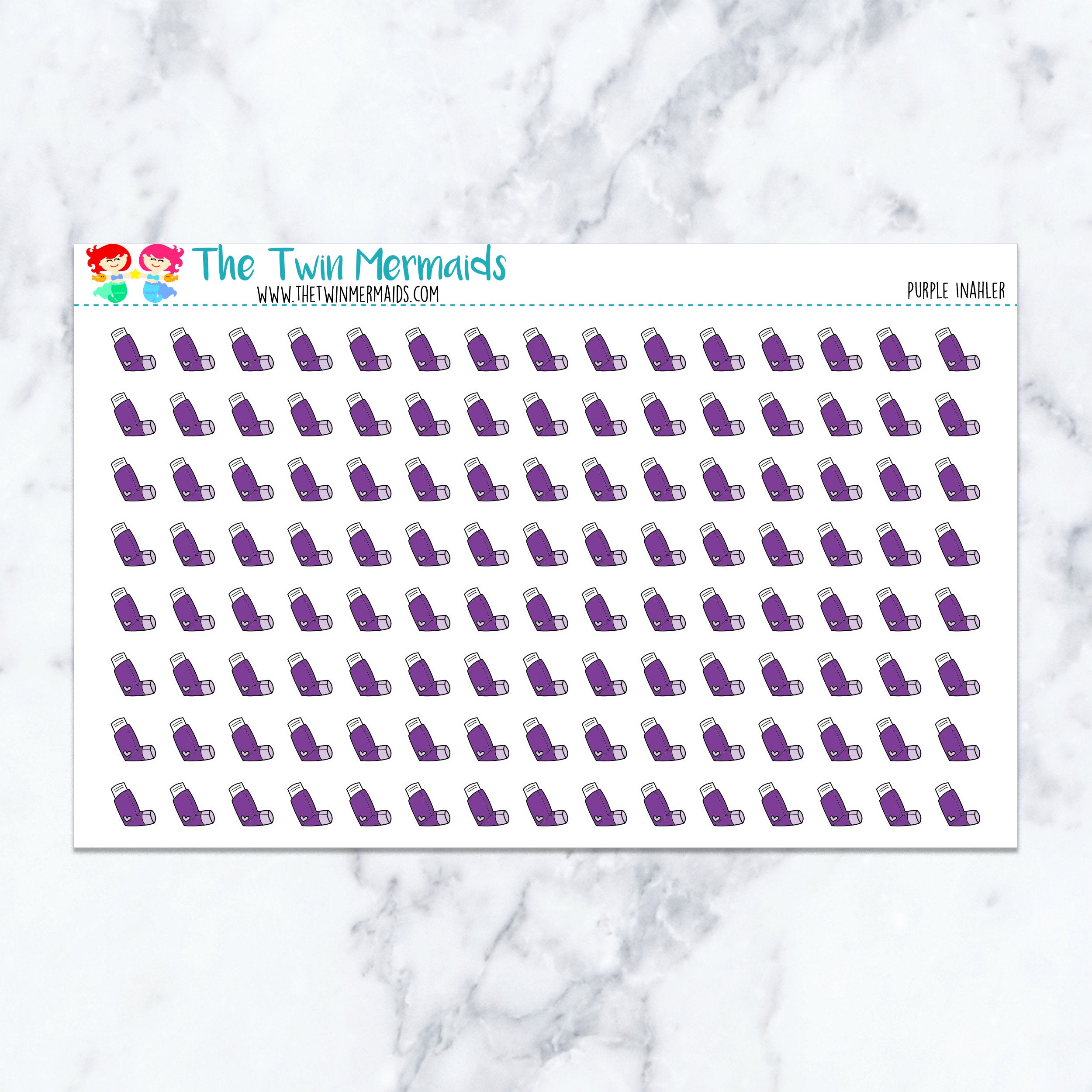 Purple Inhaler Planner Stickers