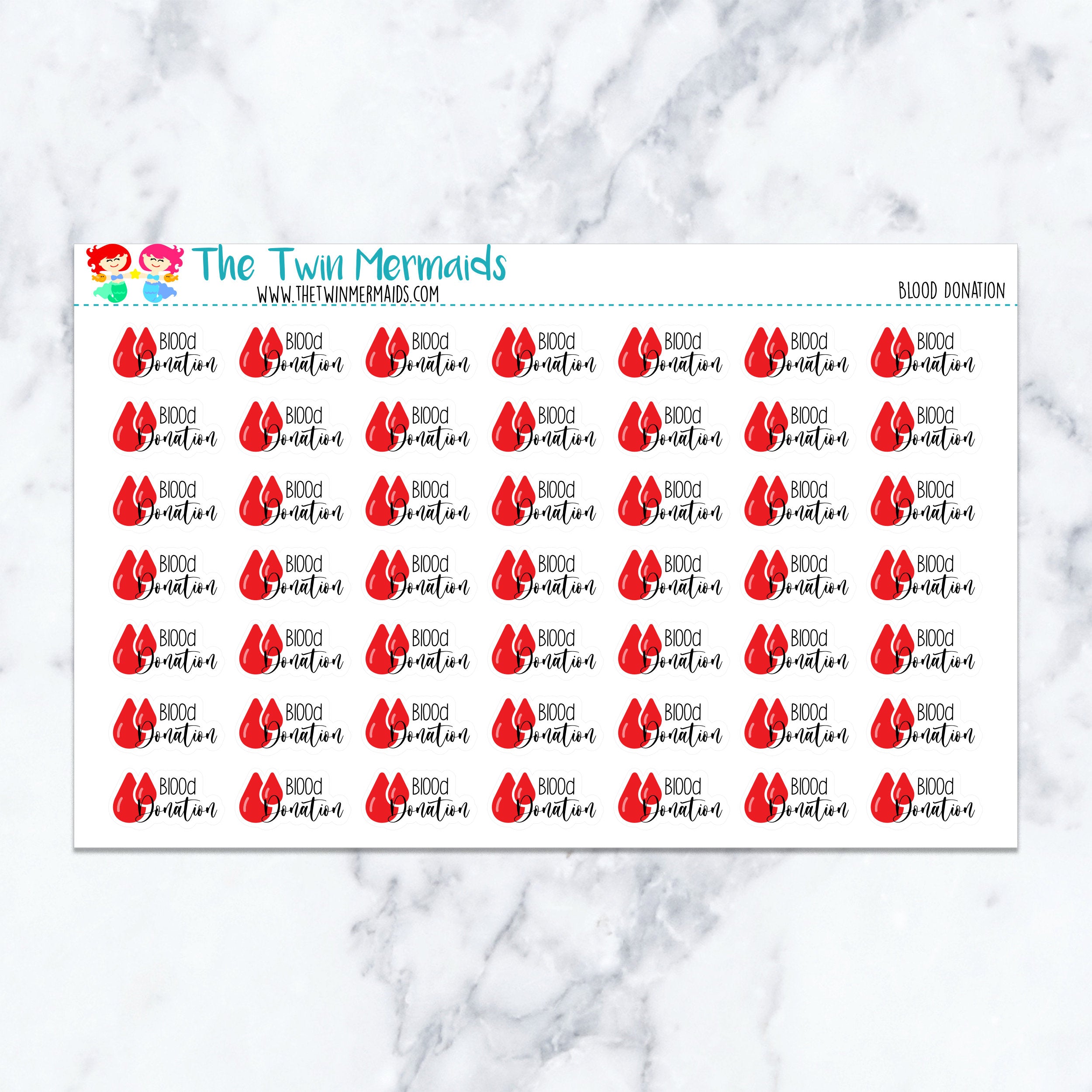 Blood Donation Planner Stickers