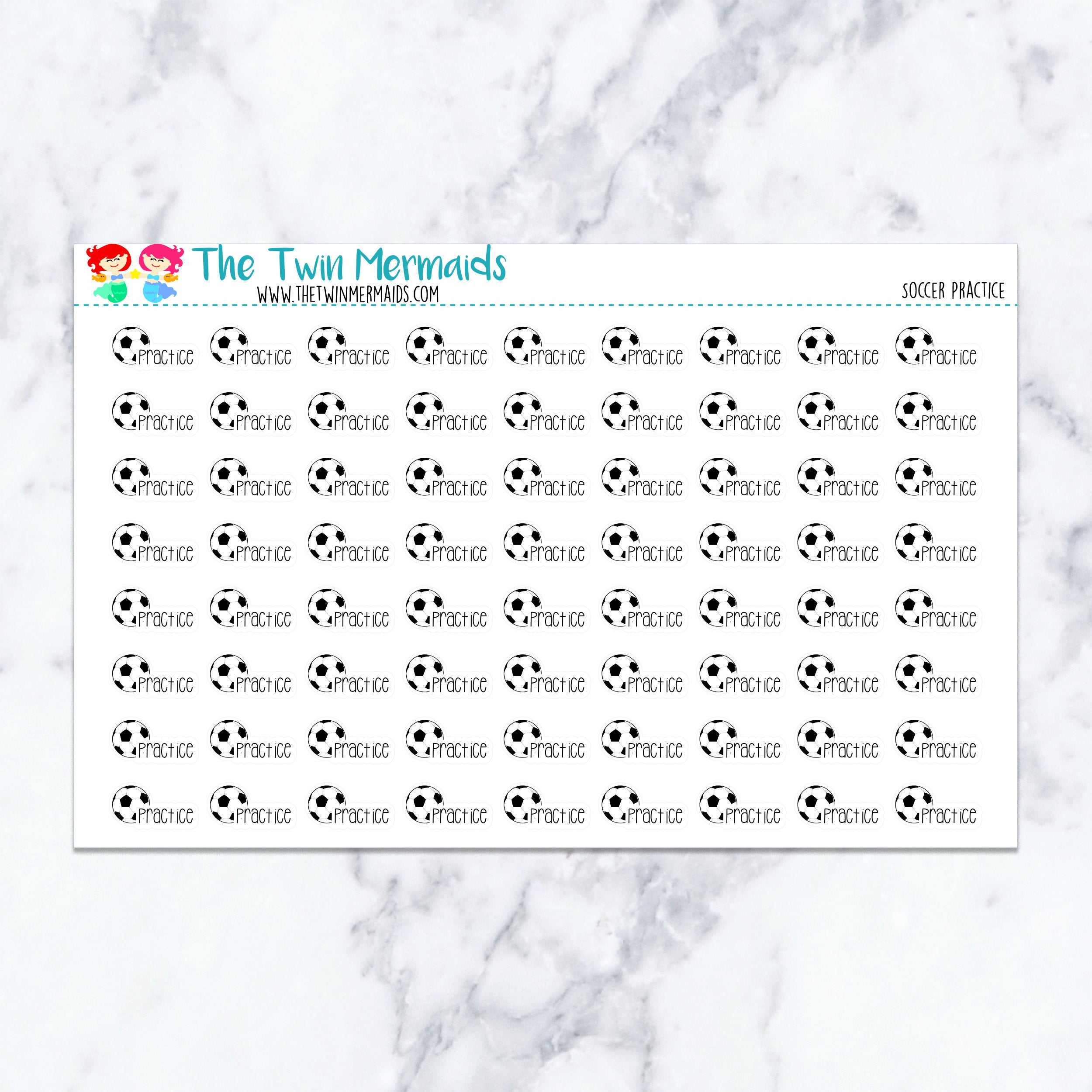 Soccer Practice Planner Stickers