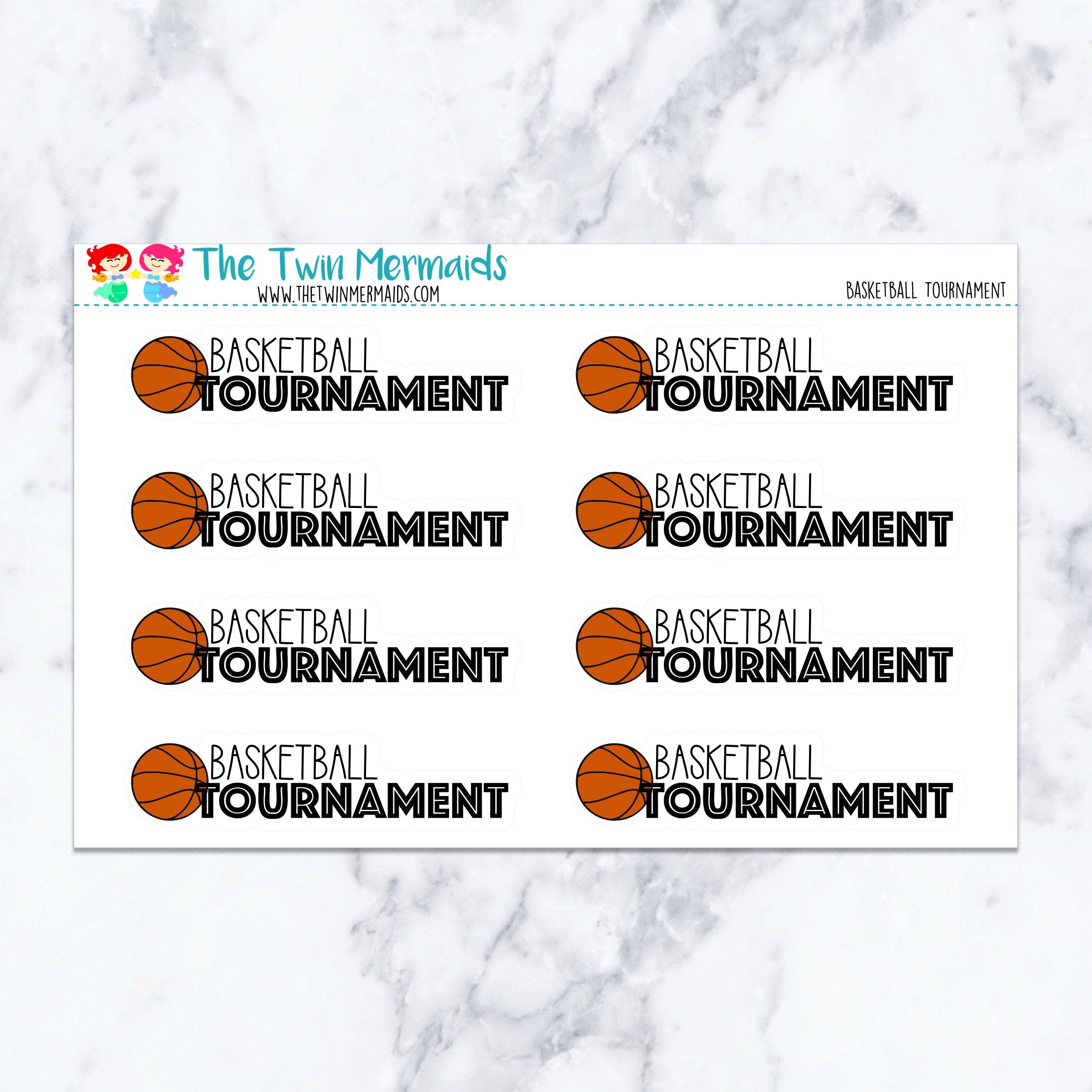 Basketball Tournament Planner Stickers