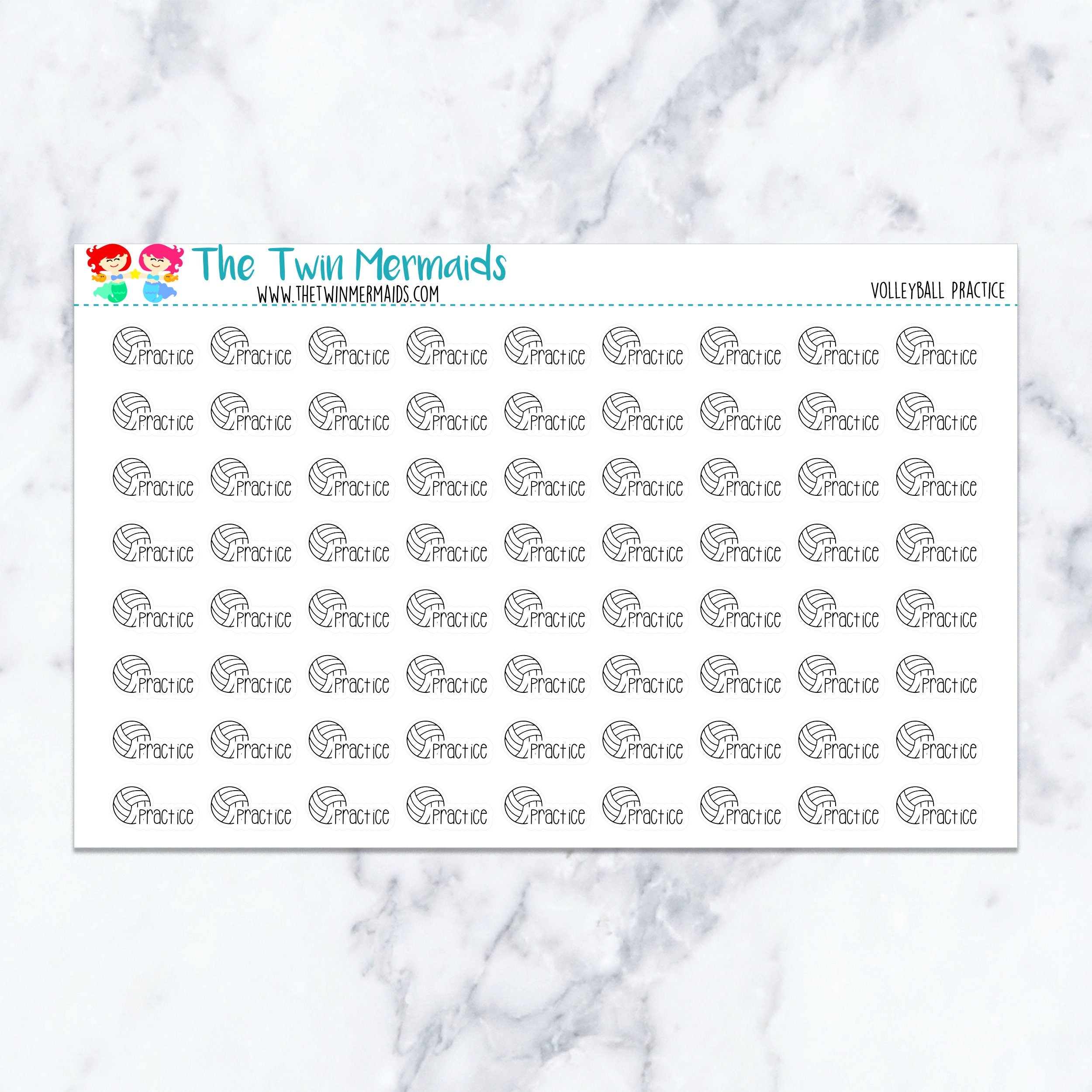 Volleyball Practice Planner Stickers