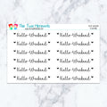 Hello Weekend in Neutral Planner Stickers