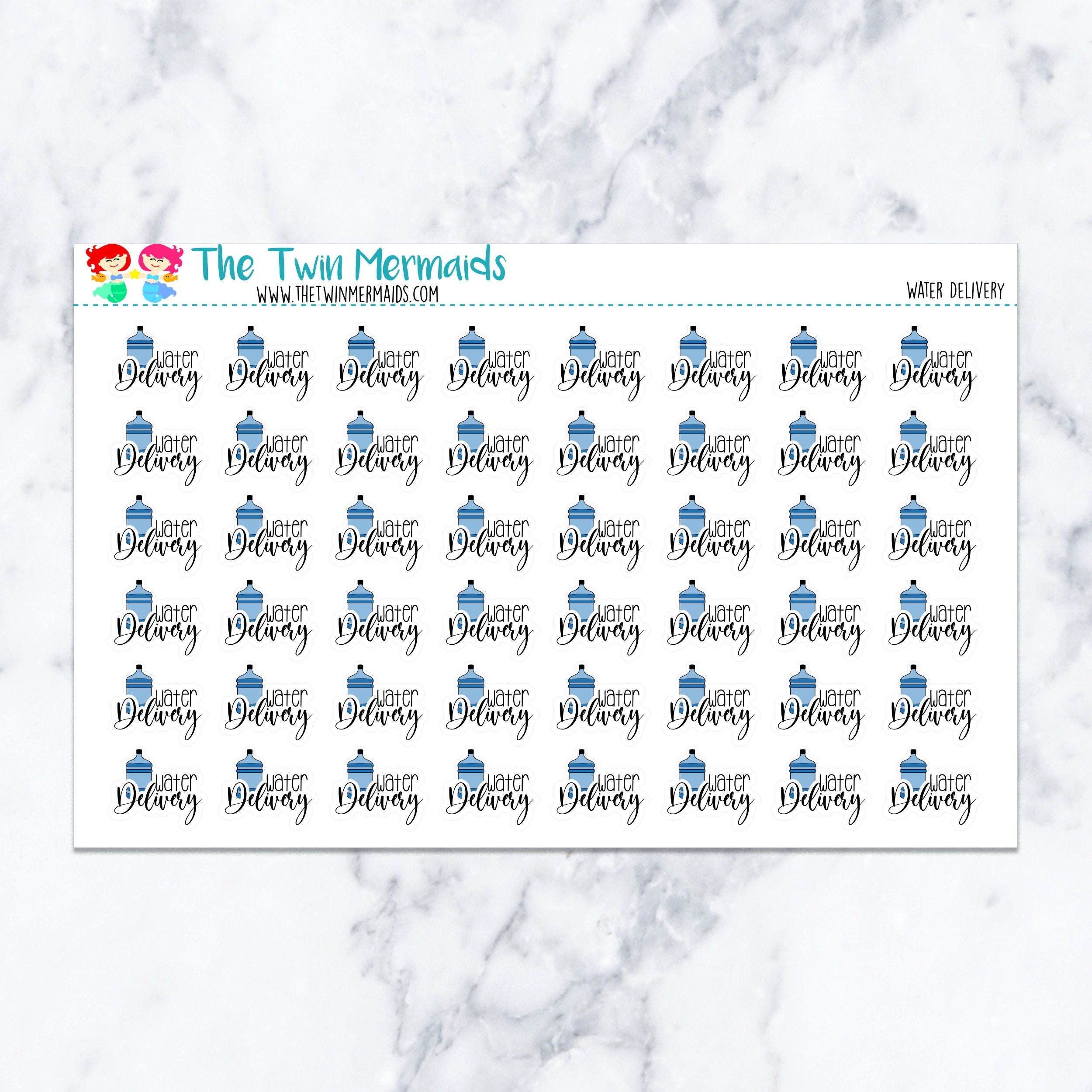 Water Delivery Planner Stickers