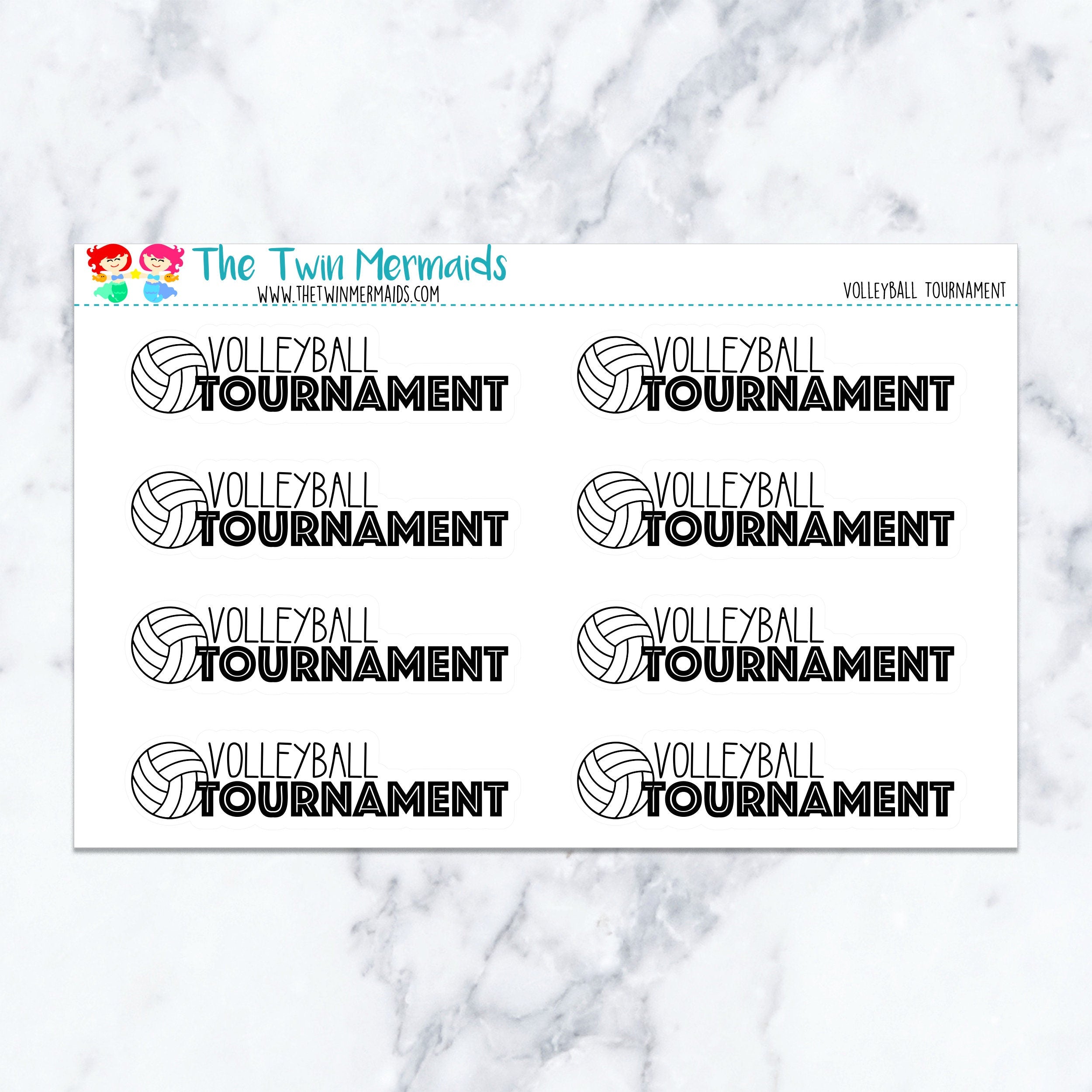 Volleyball Tournament Planner Stickers