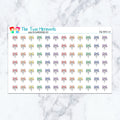 Bow Paper Clip Planner Stickers