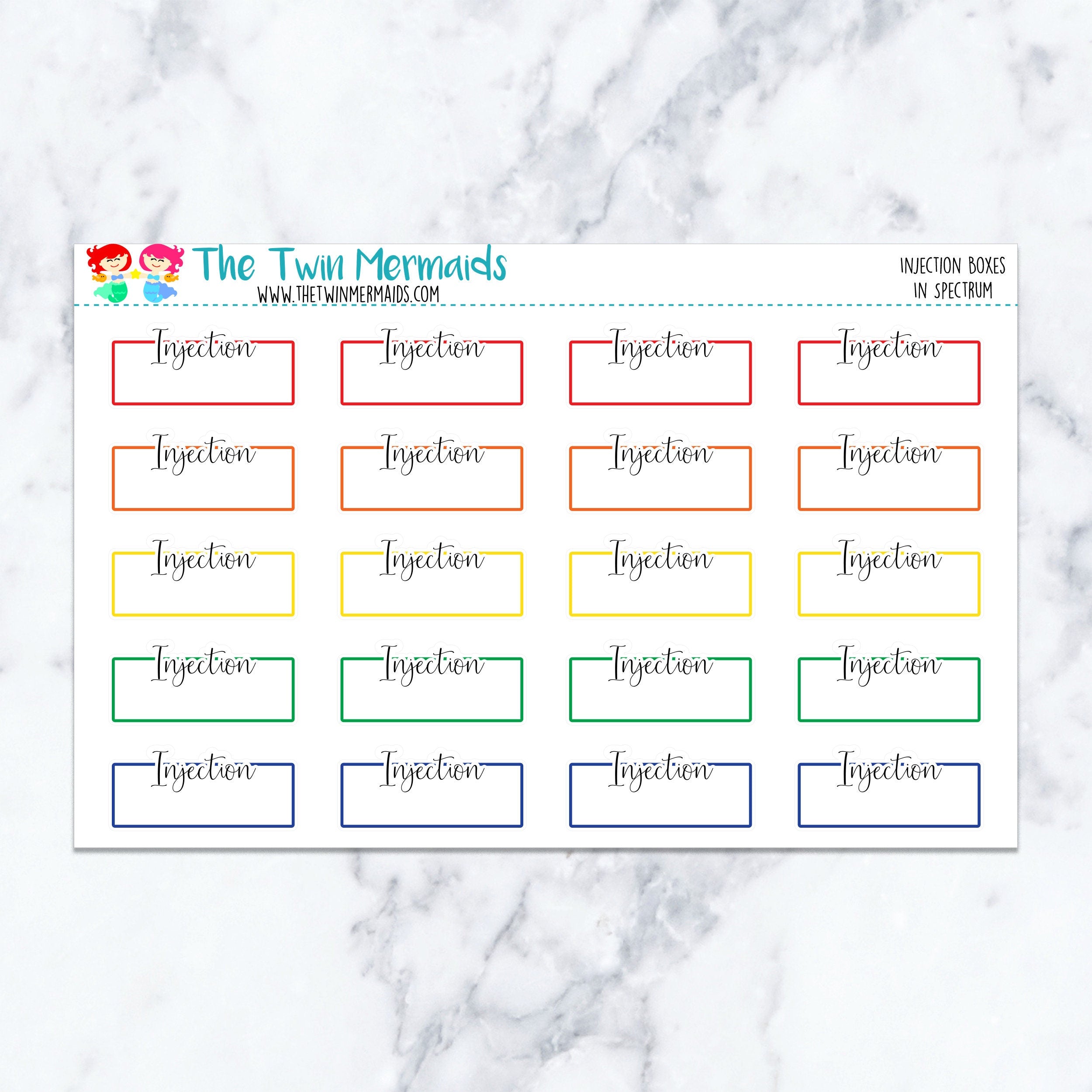 Injection Boxes in Spectrum Planner Stickers