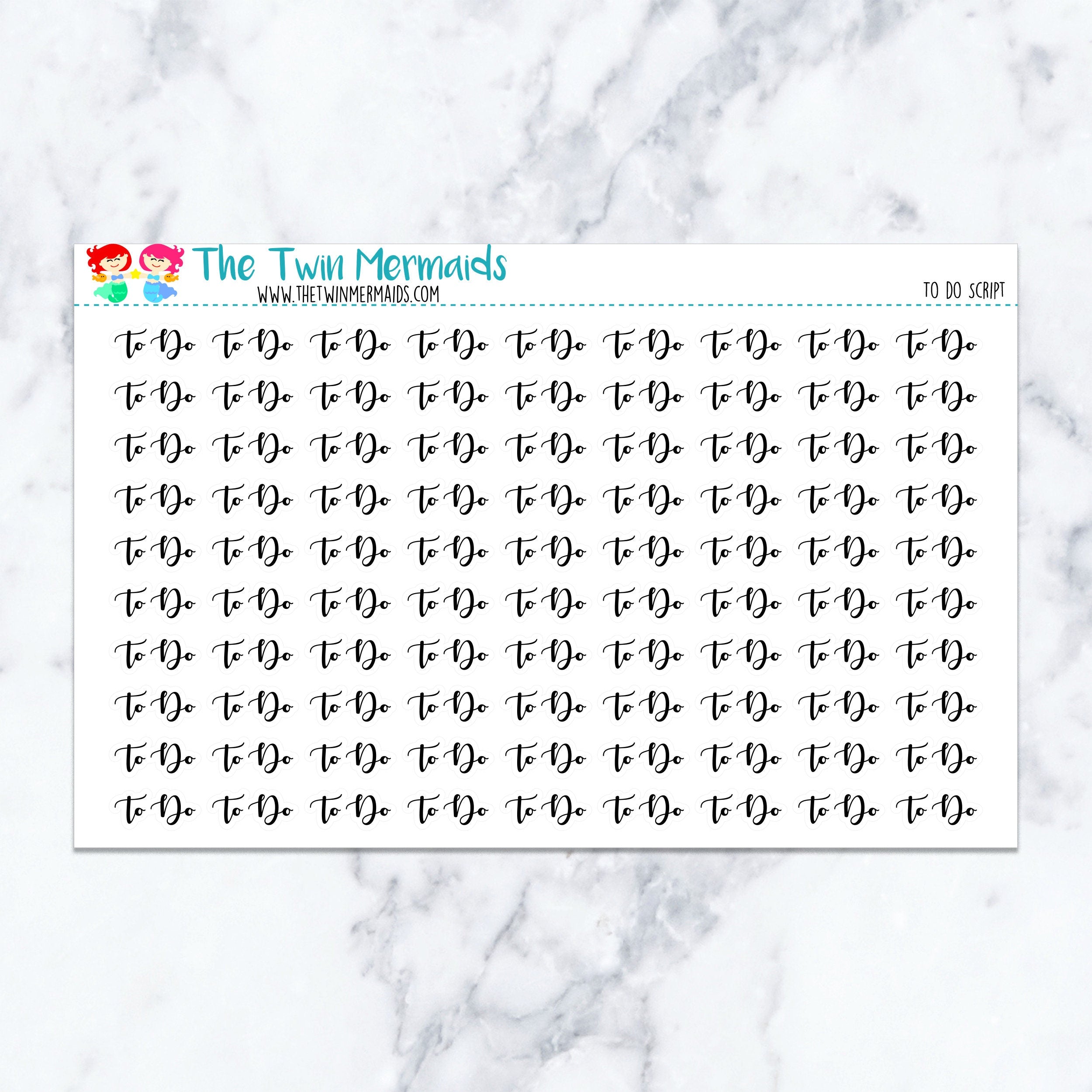 To Do Script Planner Stickers