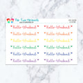 Hello Weekend in Spectrum Planner Stickers