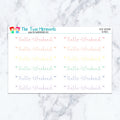 Hello Weekend in Pastel Planner Stickers