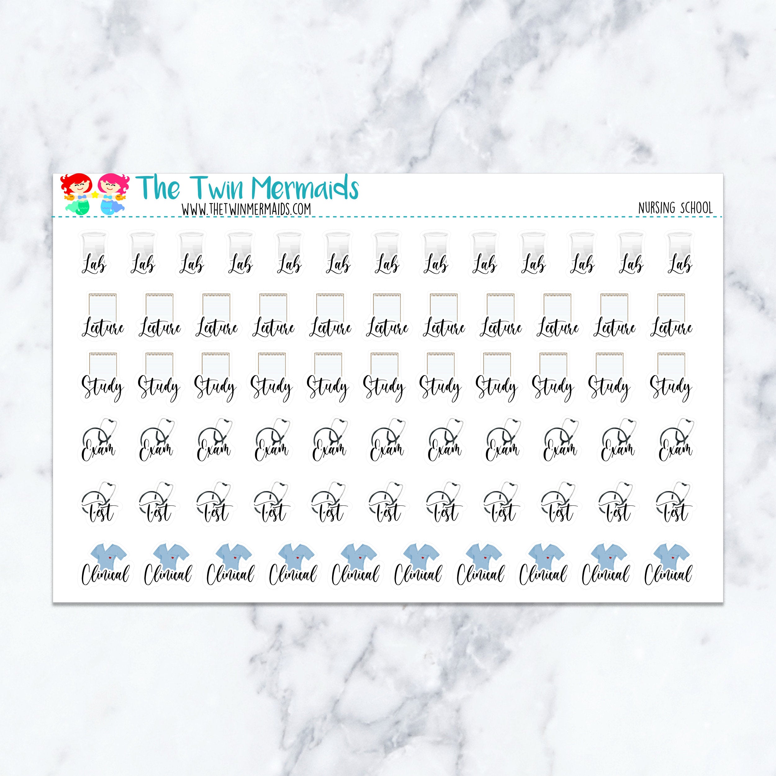 Nursing School Planner Stickers