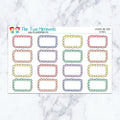 Scalloped Half Boxes in Pastel Planner Stickers
