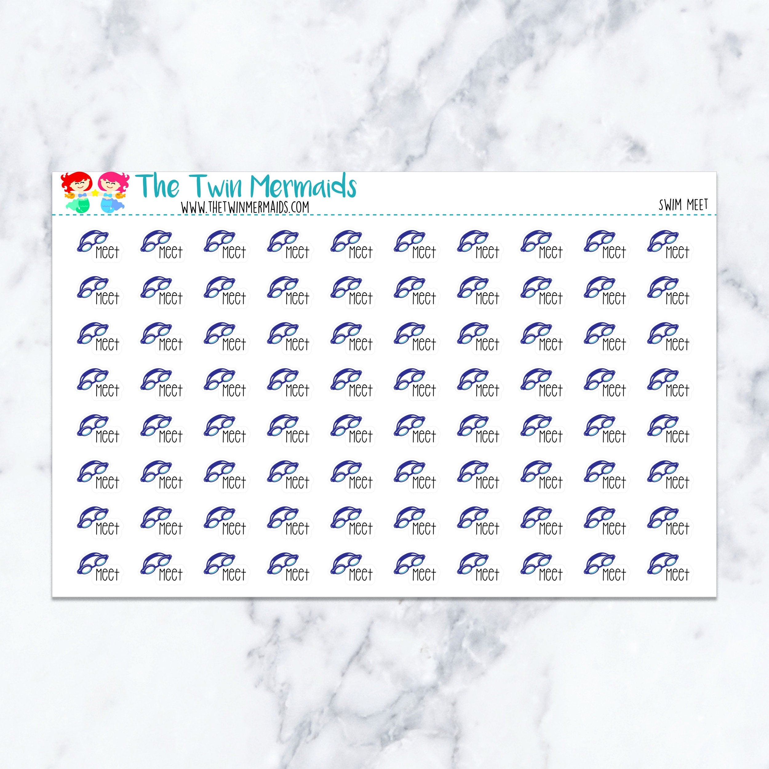 Swim Meet Planner Stickers