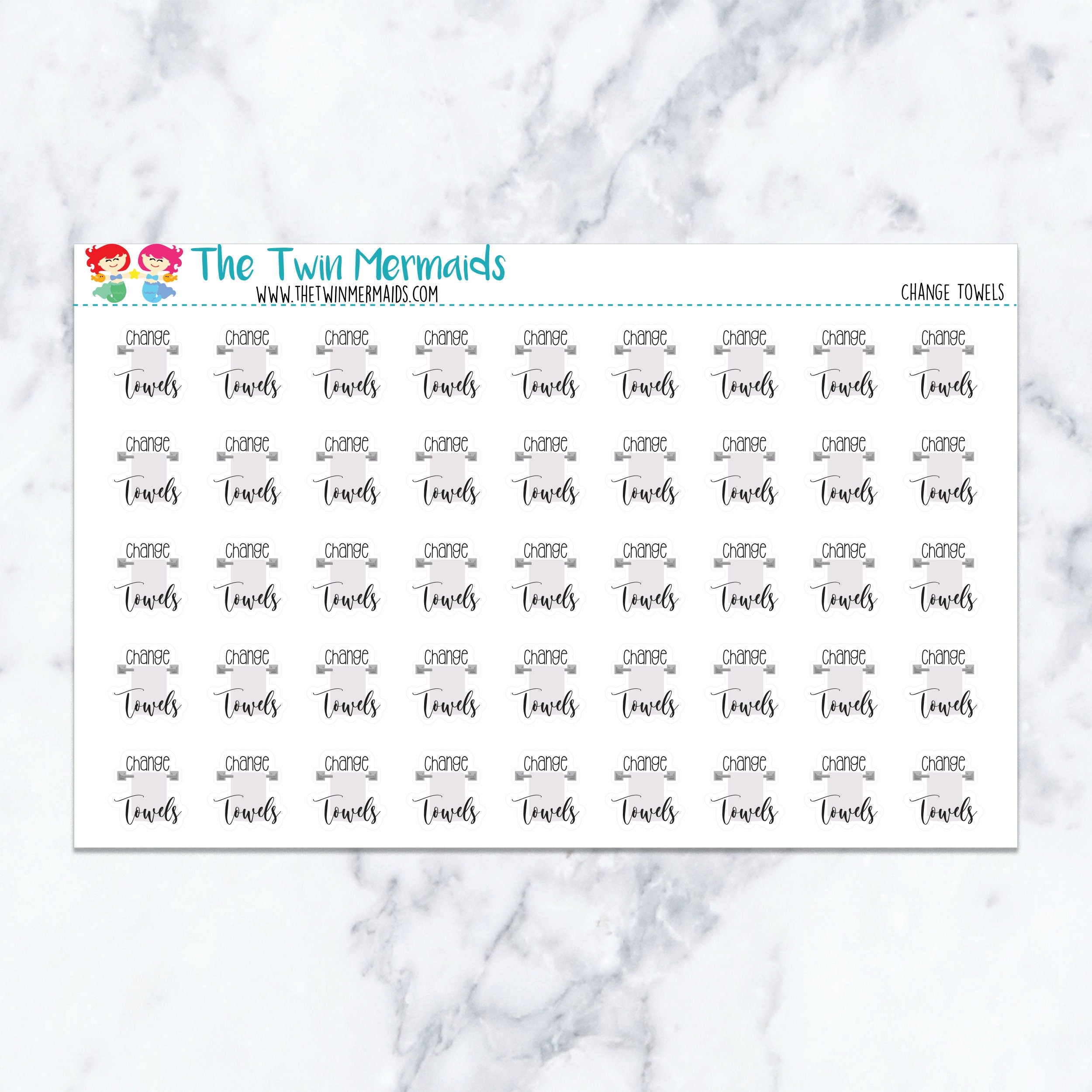 Change Towels Planner Stickers