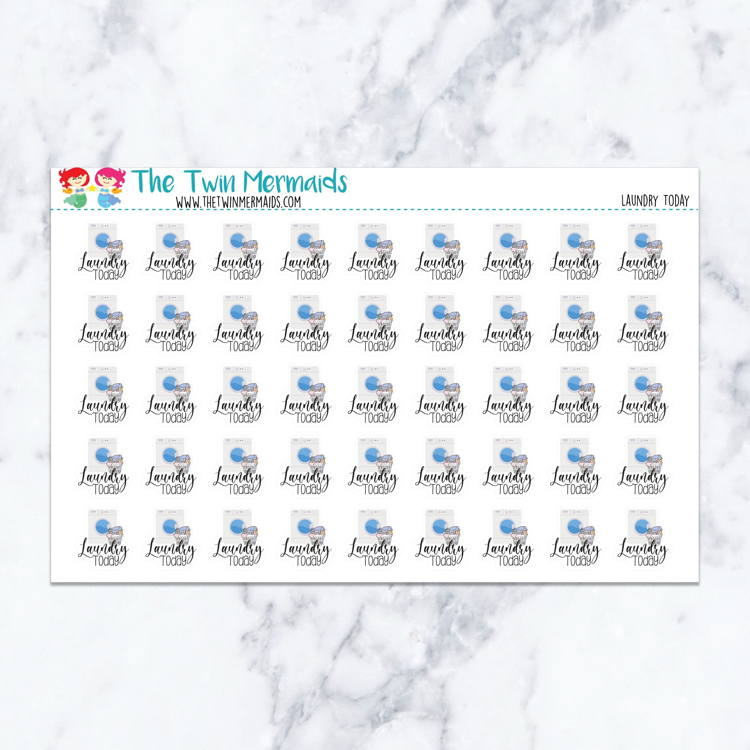 Laundry Today Planner Stickers