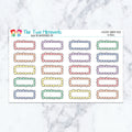 Scalloped Quarter Boxes in Pastel Planner Stickers