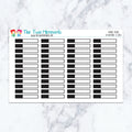 Hourly Boxes in Neutral (1 Line) planner stickers, neutral color scheme. Kiss-cut sticker sheet for planners, bullet journals